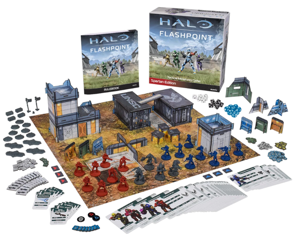 The miniature wargame / boardgame Halo Flashpoint (Spartan Edition), which comes with everything needed to play and enjoy the game